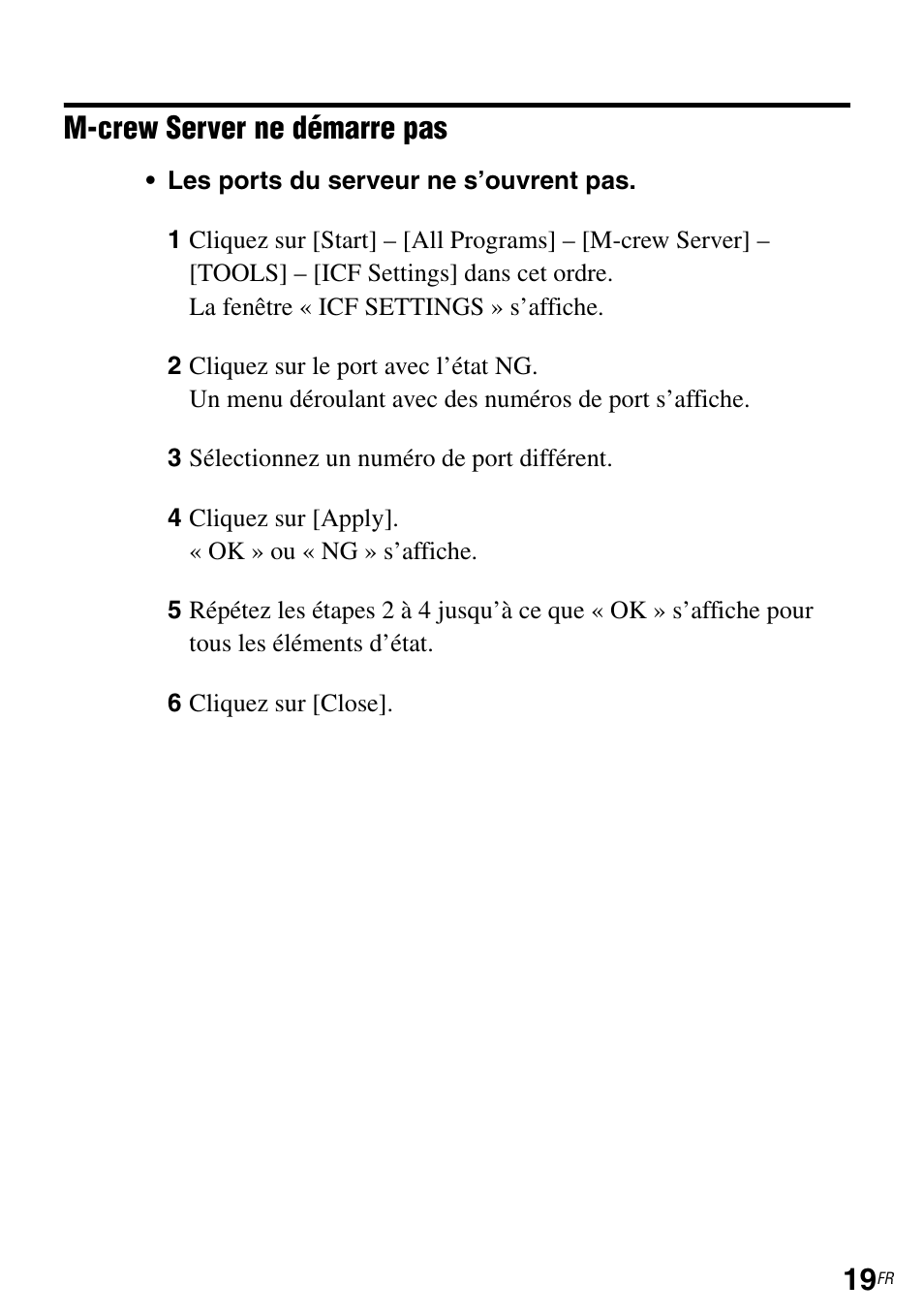 M-crew server ne démarre pas | Sony NAS-CZ1 User Manual | Page 42 / 264