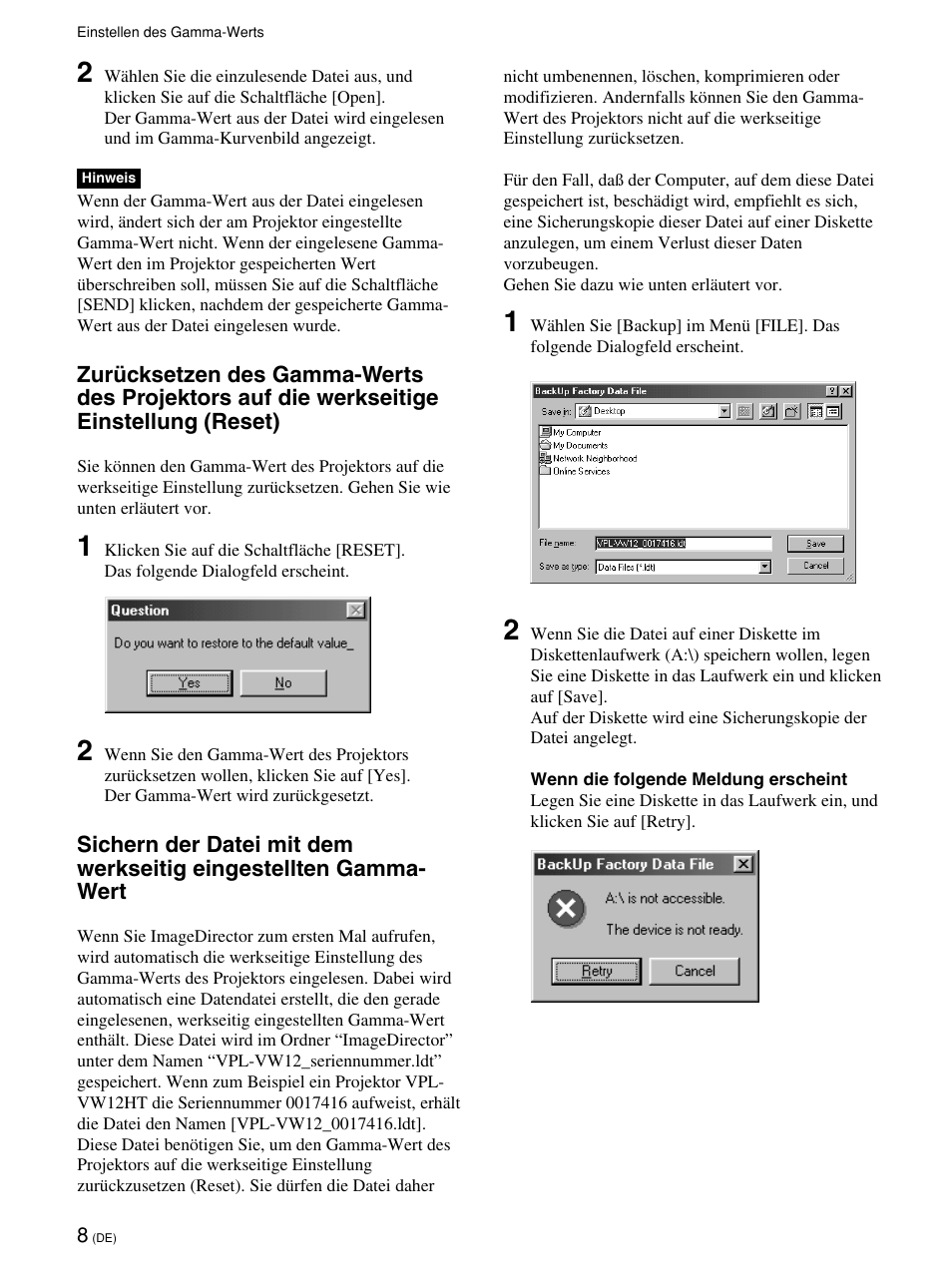 Sony VPL-VW12HT User Manual | Page 27 / 58