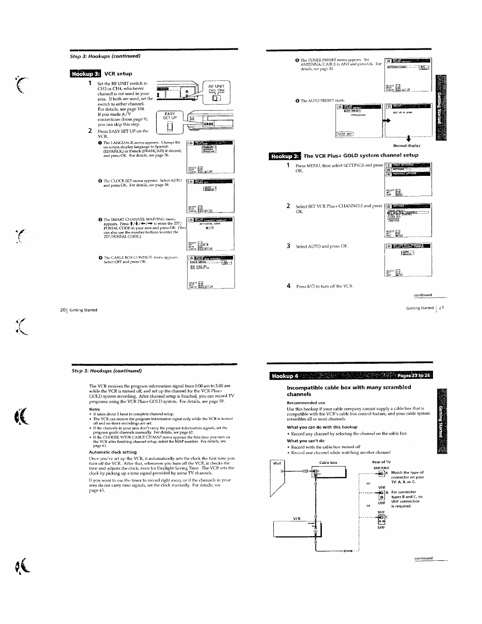 Hookup 4 | Sony SLV-789HF User Manual | Page 9 / 31