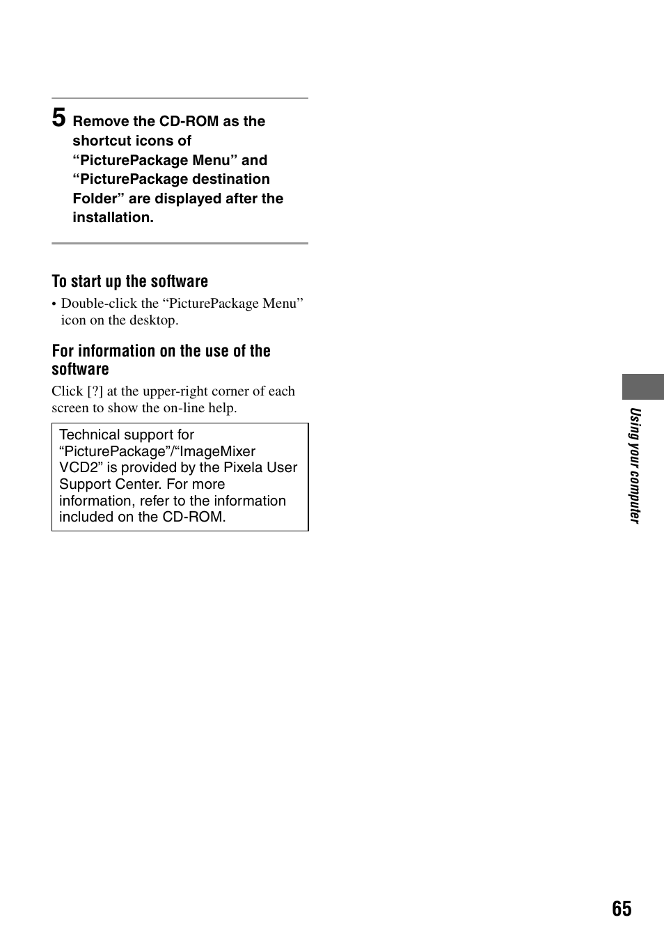 Sony DSC-W5 User Manual | Page 65 / 99