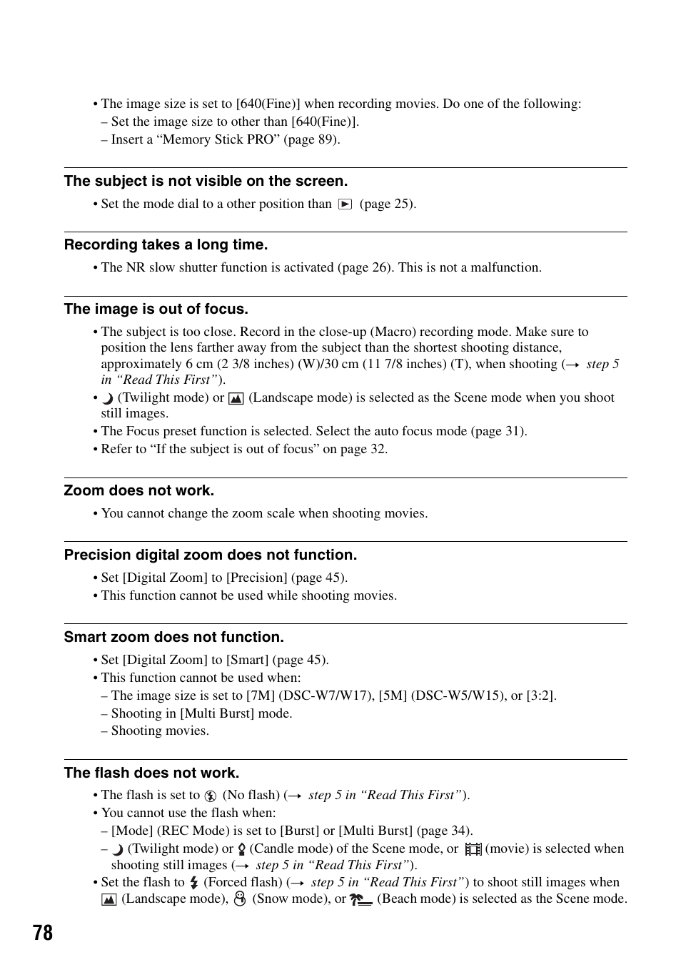 Sony DSC-W5 User Manual | Page 78 / 99