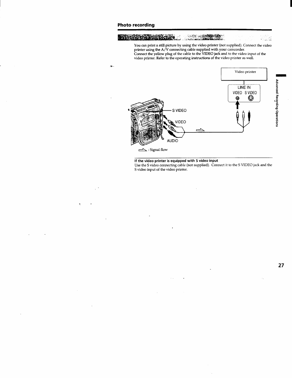 Photo recording | Sony DCR-TRV103 User Manual | Page 27 / 84