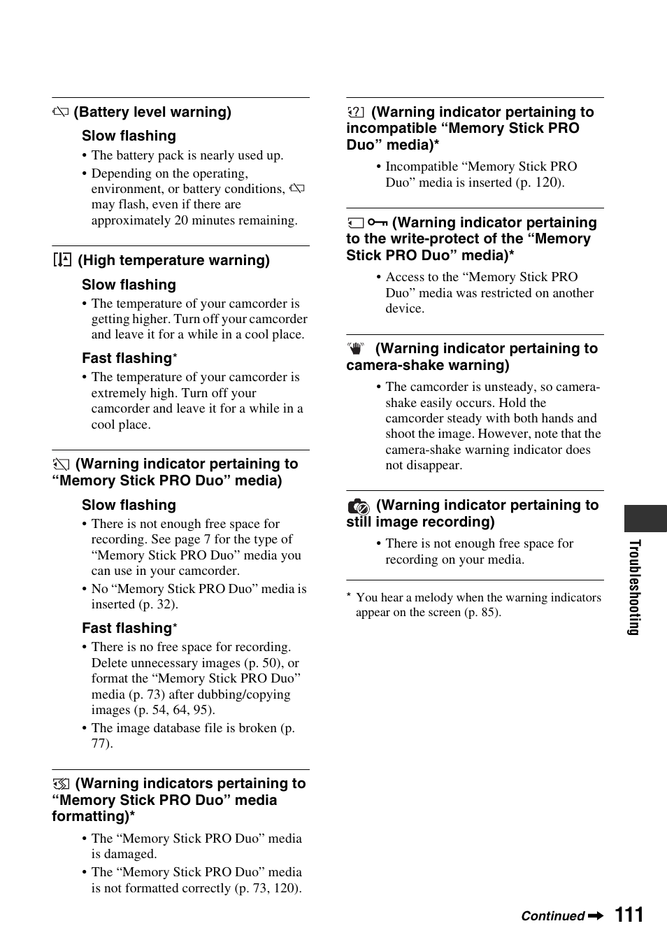 Sony DCR-DVD850 User Manual | Page 111 / 159