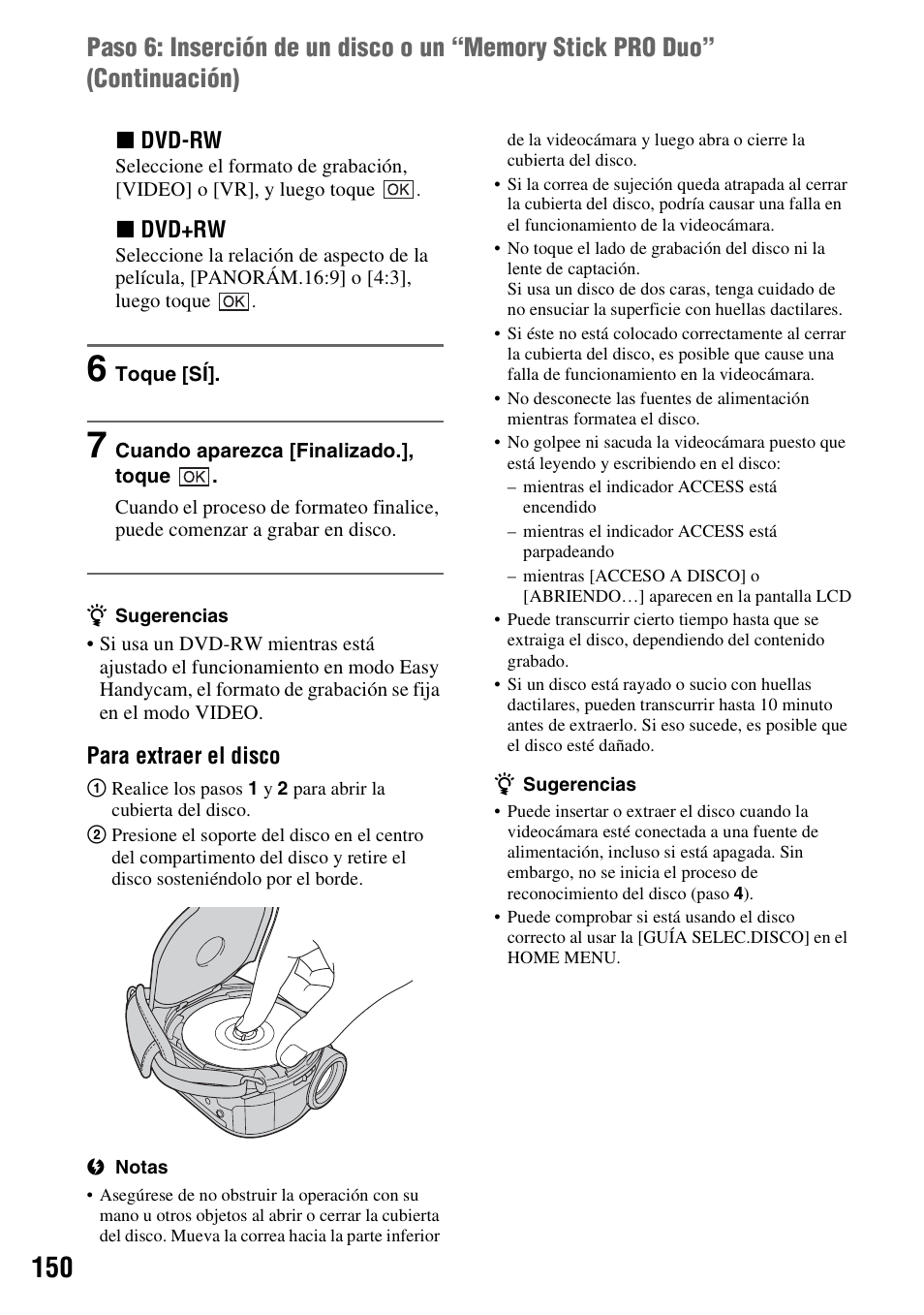 Sony DCR-DVD850 User Manual | Page 150 / 159