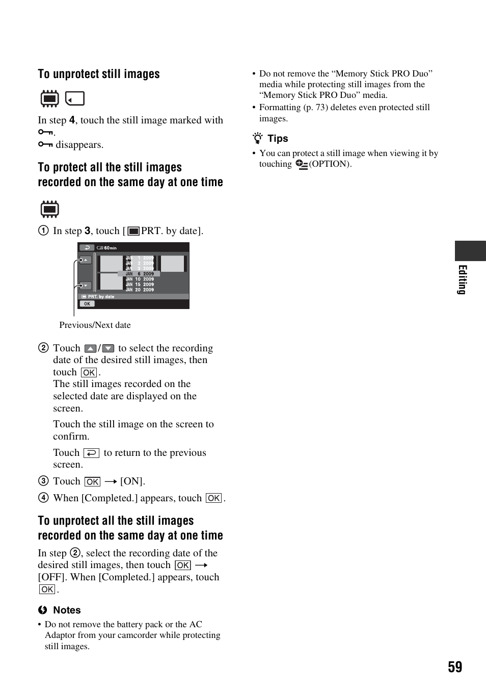 Sony DCR-DVD850 User Manual | Page 59 / 159