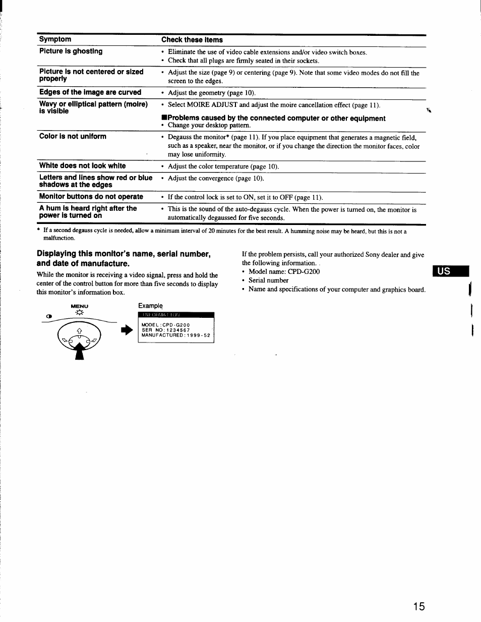 Sony CPD-G200 User Manual | Page 15 / 61