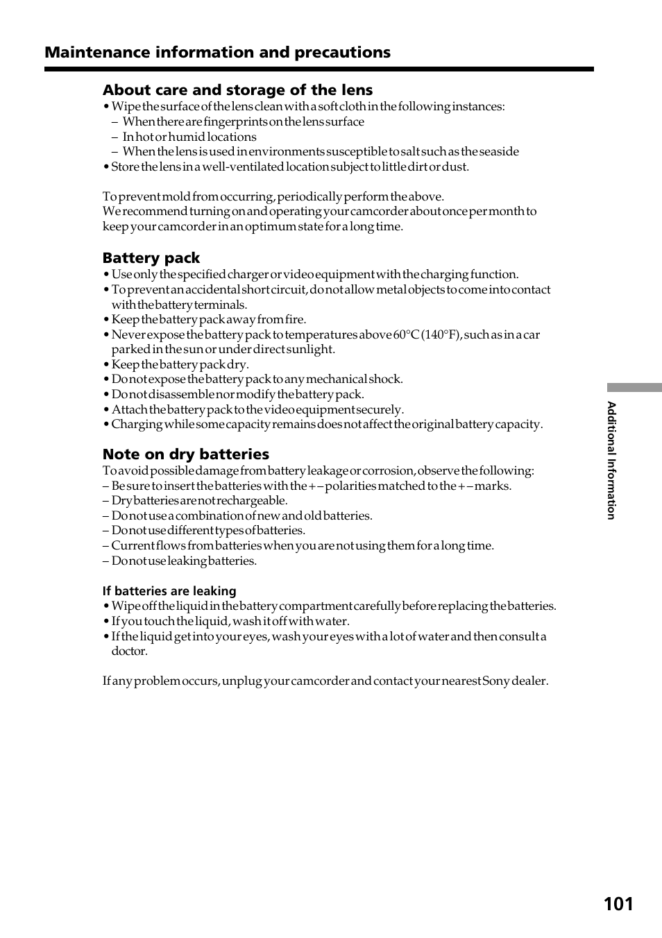 Sony DCR-TRV130 User Manual | Page 101 / 112