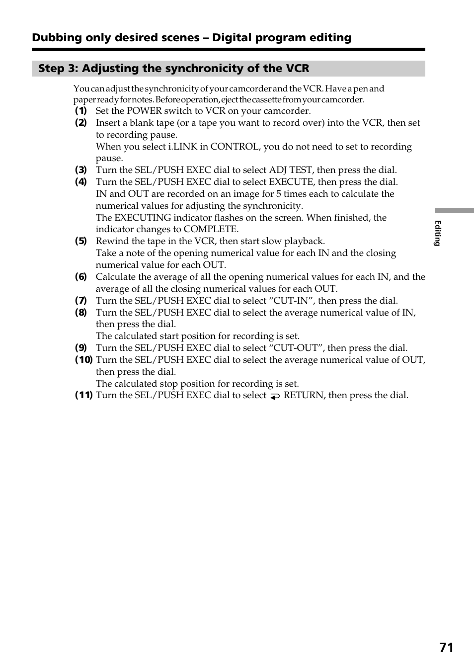 Sony DCR-TRV130 User Manual | Page 71 / 112