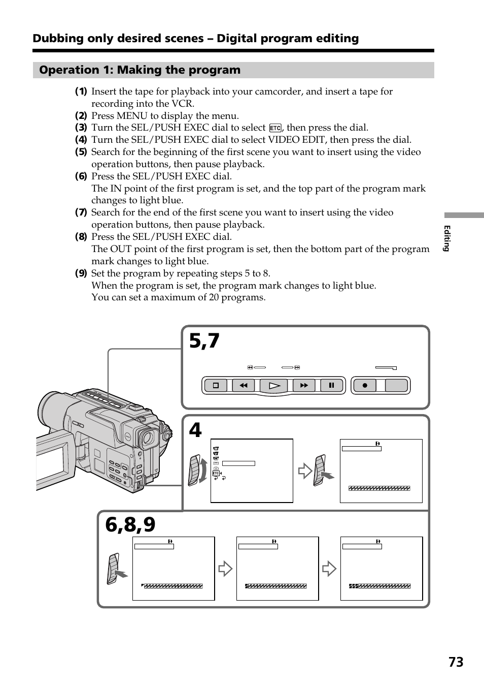 Sony DCR-TRV130 User Manual | Page 73 / 112