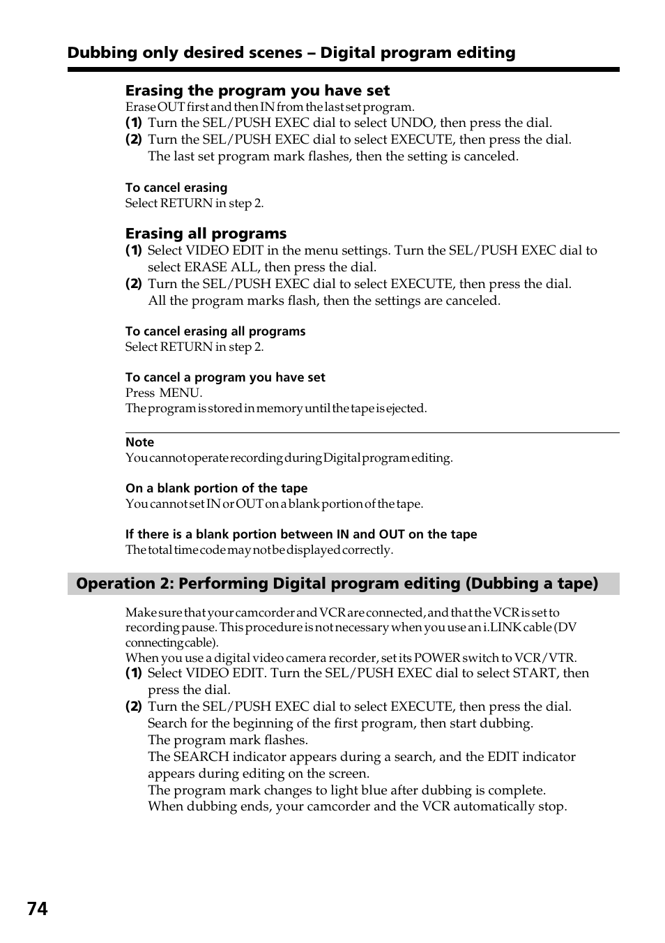 Sony DCR-TRV130 User Manual | Page 74 / 112