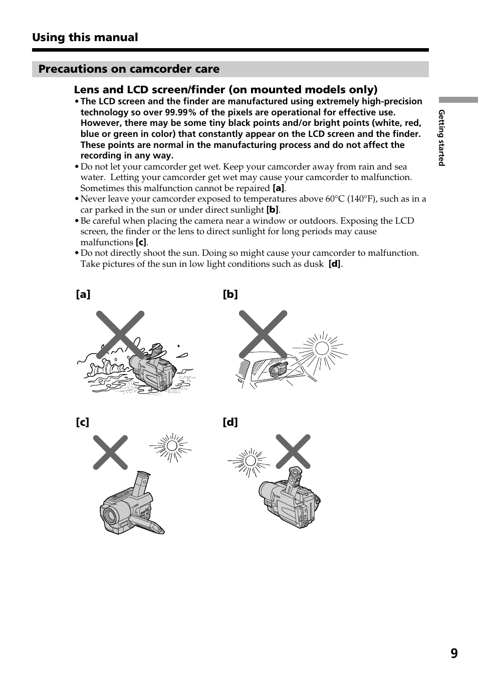 Sony DCR-TRV130 User Manual | Page 9 / 112