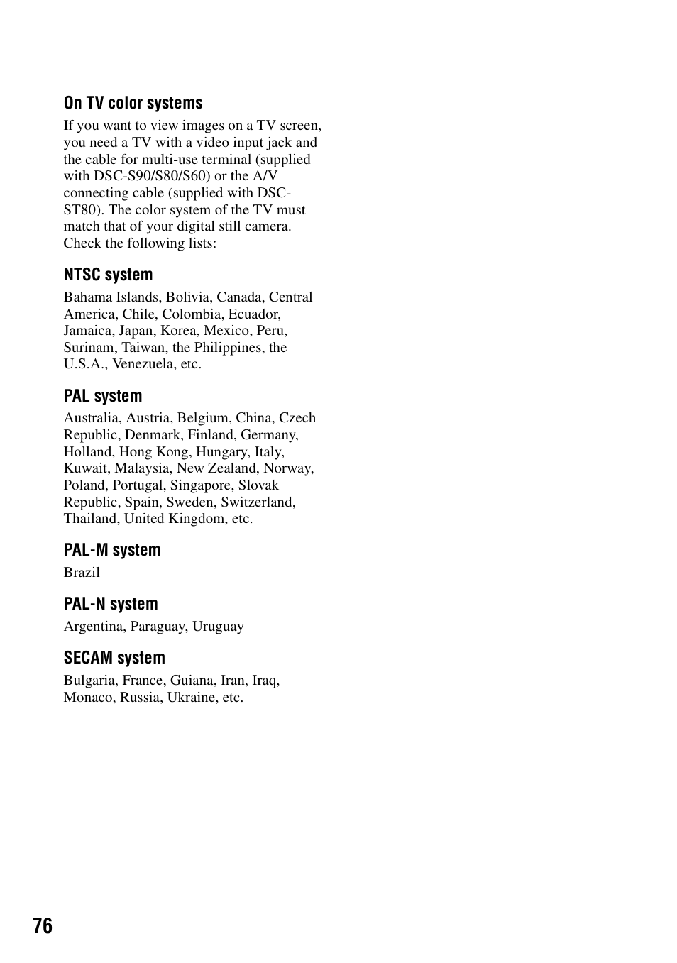 Sony DSC-S90 User Manual | Page 76 / 103