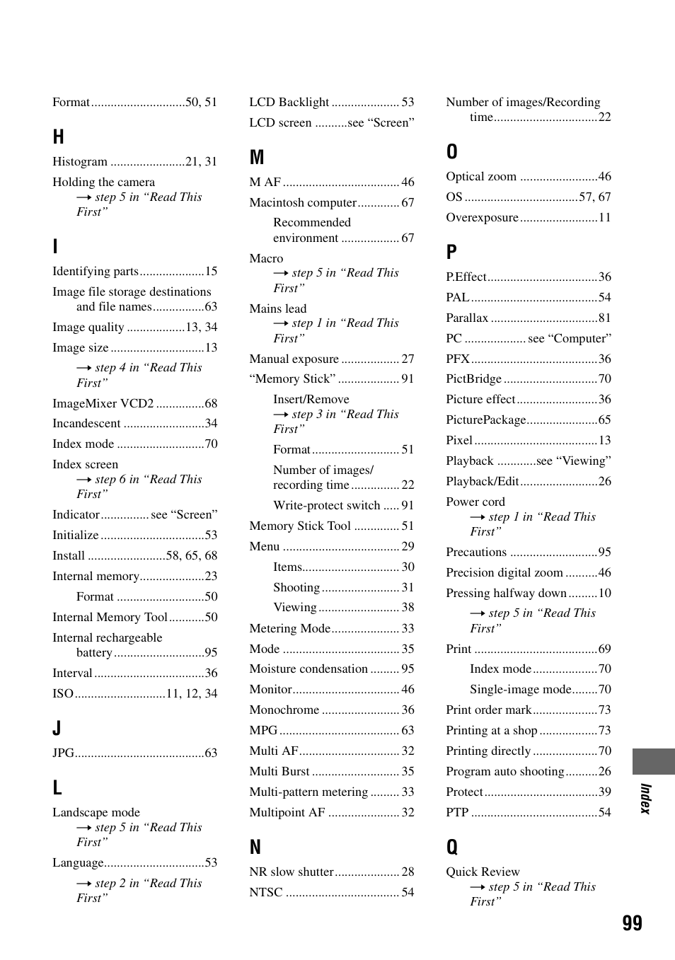 Sony DSC-S90 User Manual | Page 99 / 103