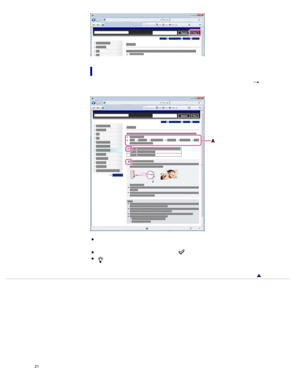 Marks and notations used in this user guide | Sony DSC-H300 User Manual | Page 26 / 180