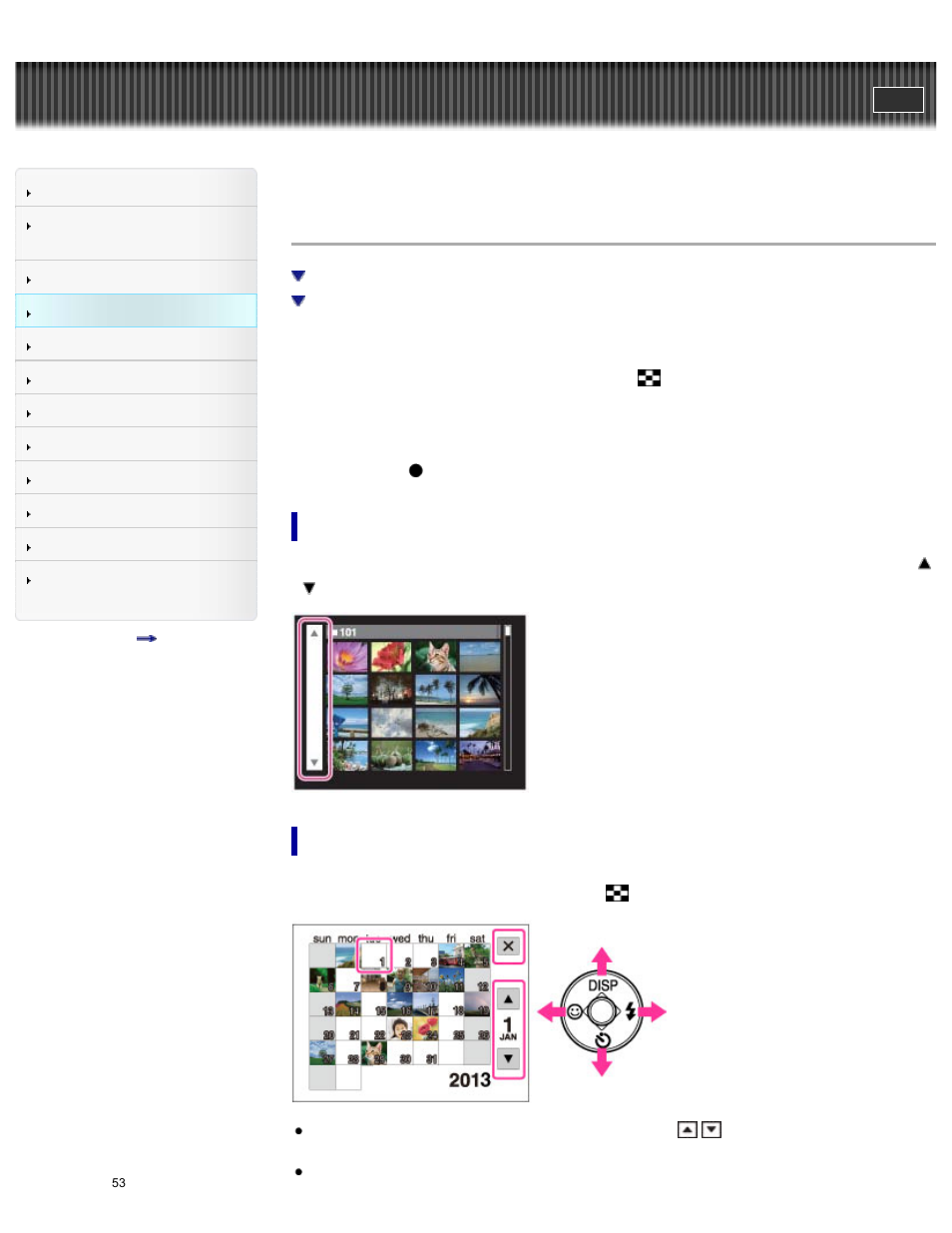 Image index, Cyber-shot user guide | Sony DSC-H300 User Manual | Page 58 / 180