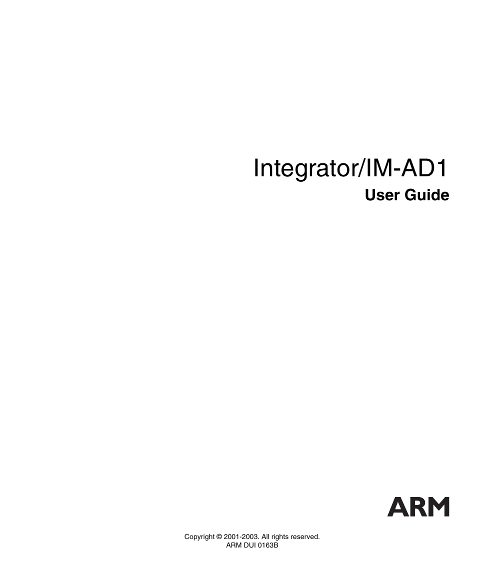 ARM IM-AD1 User Manual | 92 pages