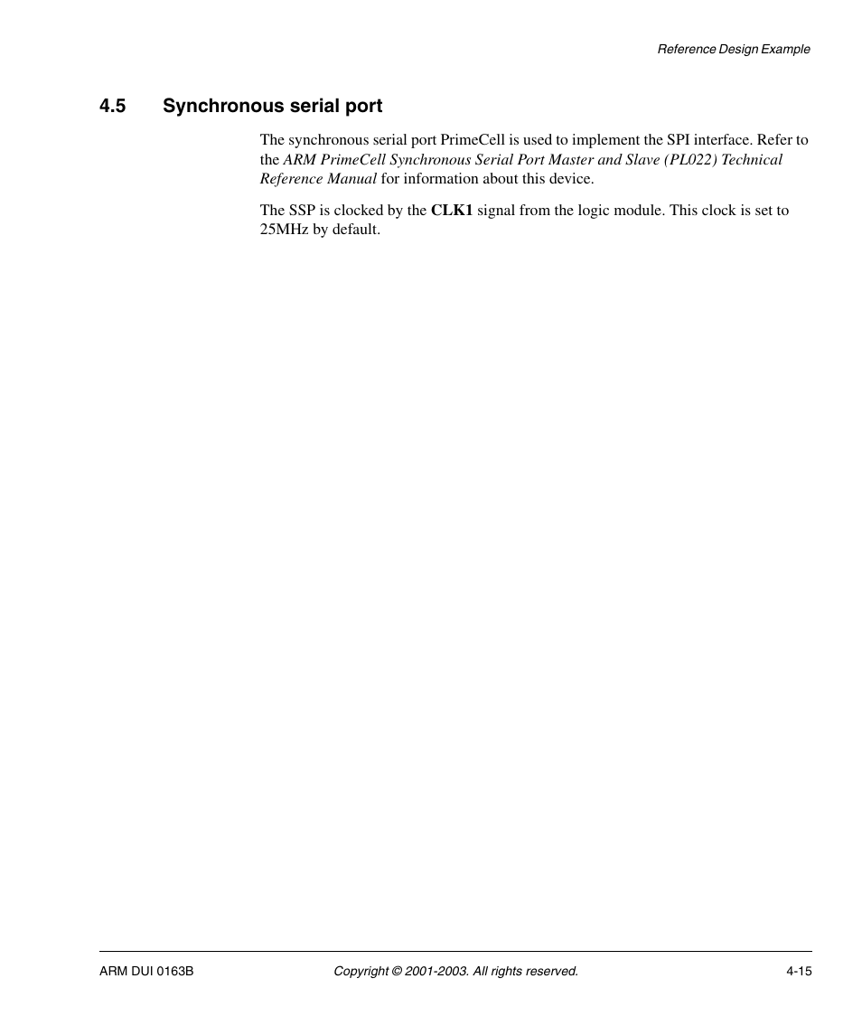 5 synchronous serial port, Synchronous serial port -15 | ARM IM-AD1 User Manual | Page 61 / 92