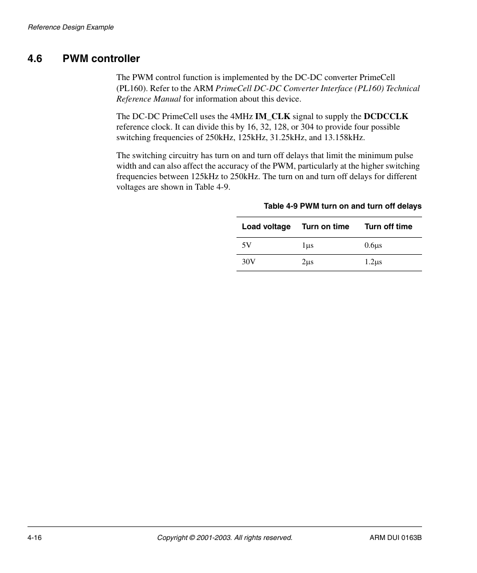 6 pwm controller, Pwm controller -16 | ARM IM-AD1 User Manual | Page 62 / 92