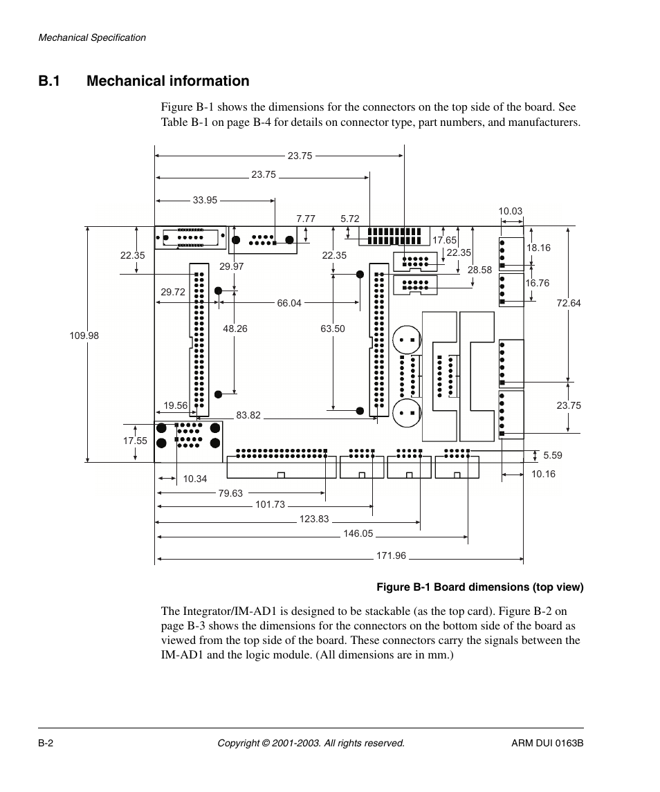 B.1 mechanical information | ARM IM-AD1 User Manual | Page 86 / 92