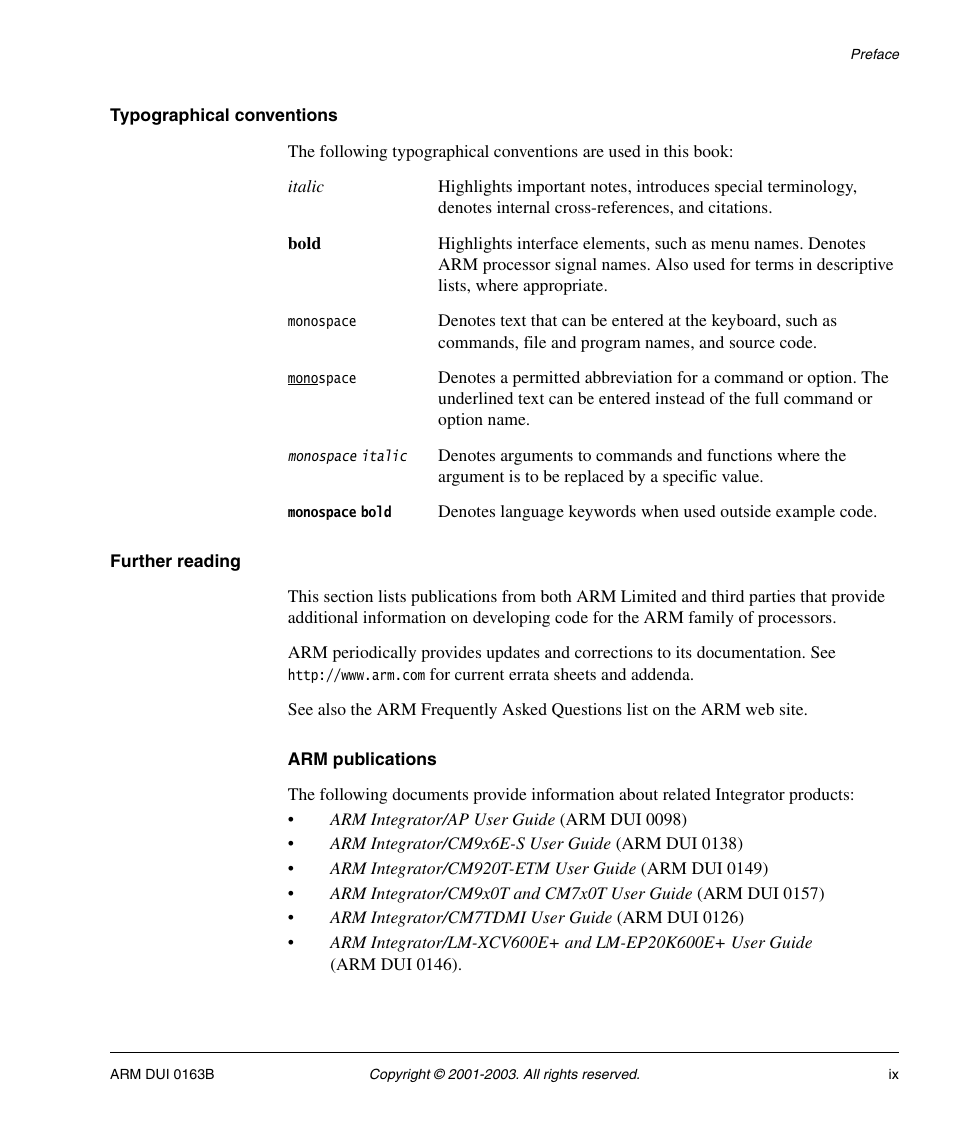 Further reading | ARM IM-AD1 User Manual | Page 9 / 92