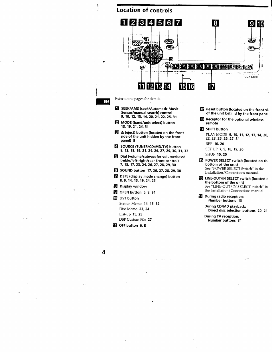 Sony CDX-C880 User Manual | Page 3 / 38