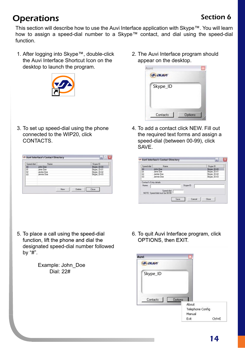 Operations | AUVI Technologies WIP20S User Manual | Page 16 / 19