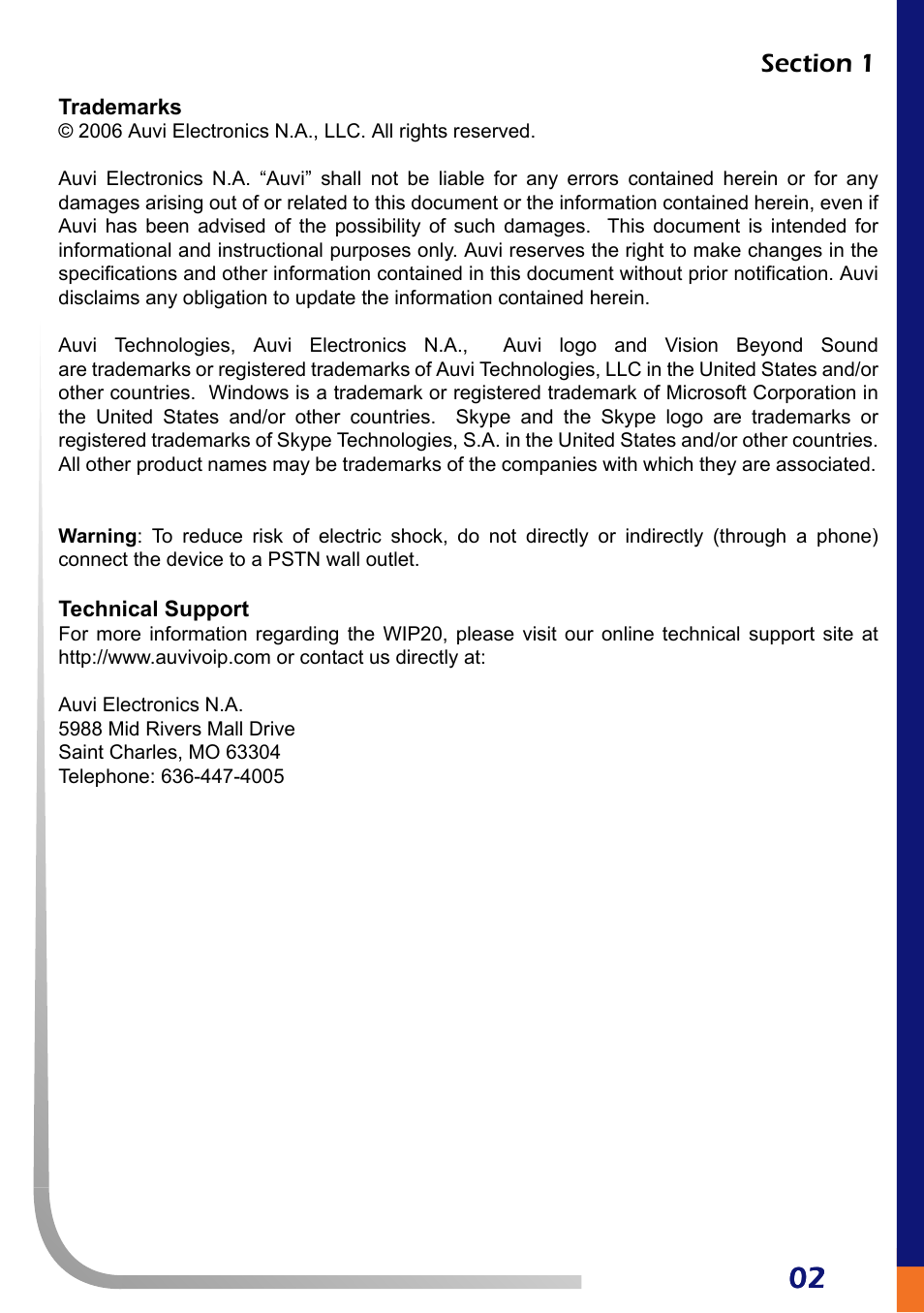 AUVI Technologies WIP20S User Manual | Page 4 / 19