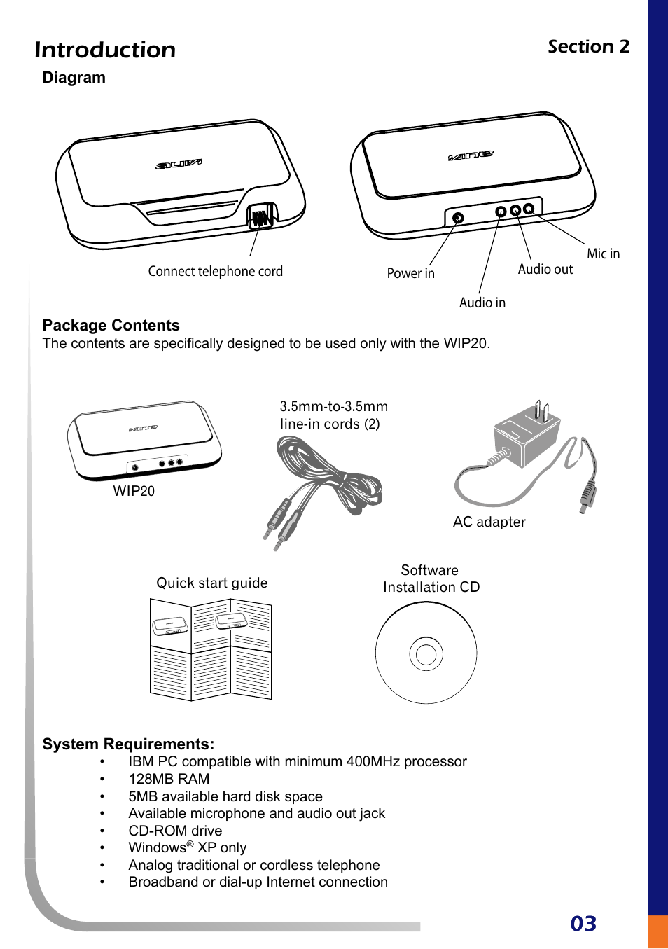 Introduction | AUVI Technologies WIP20S User Manual | Page 5 / 19