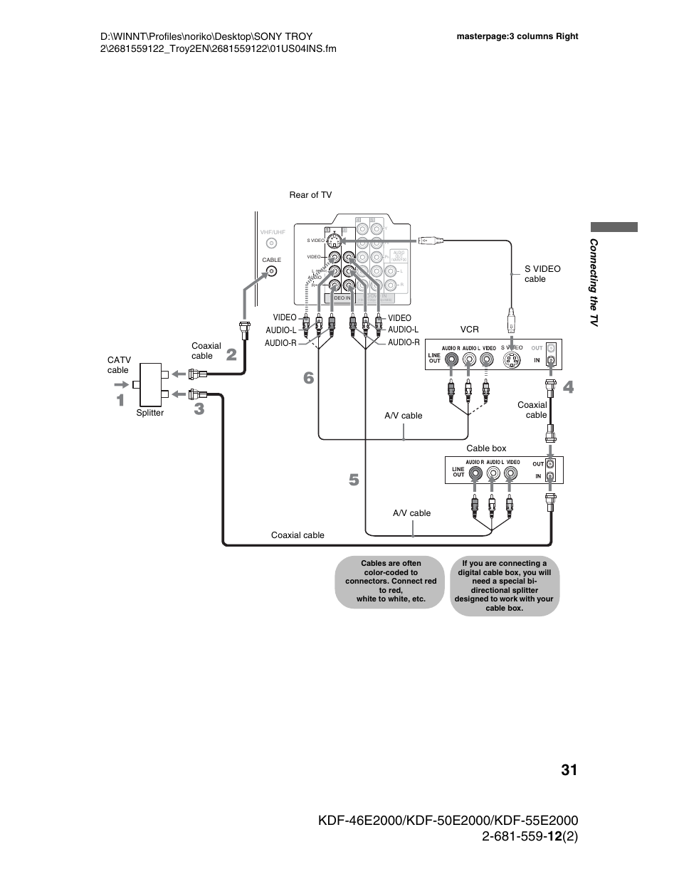 Sony KDF-50X30 User Manual | Page 31 / 90