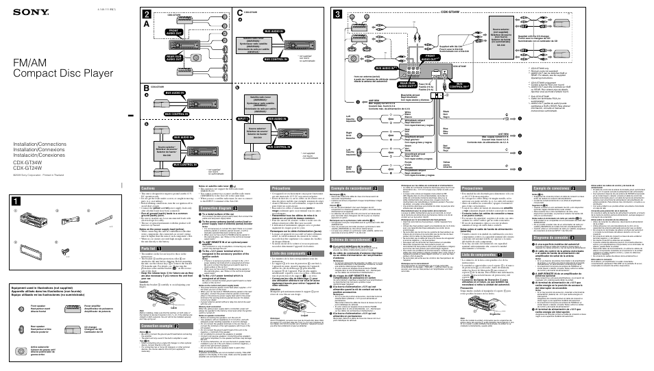 Sony CDX-GT24W User Manual | 2 pages