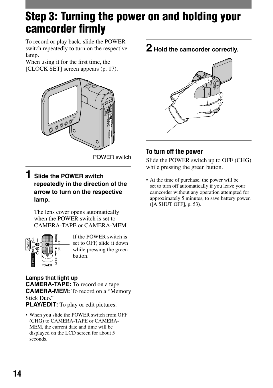 Sony DCR-PC55 User Manual | Page 14 / 115