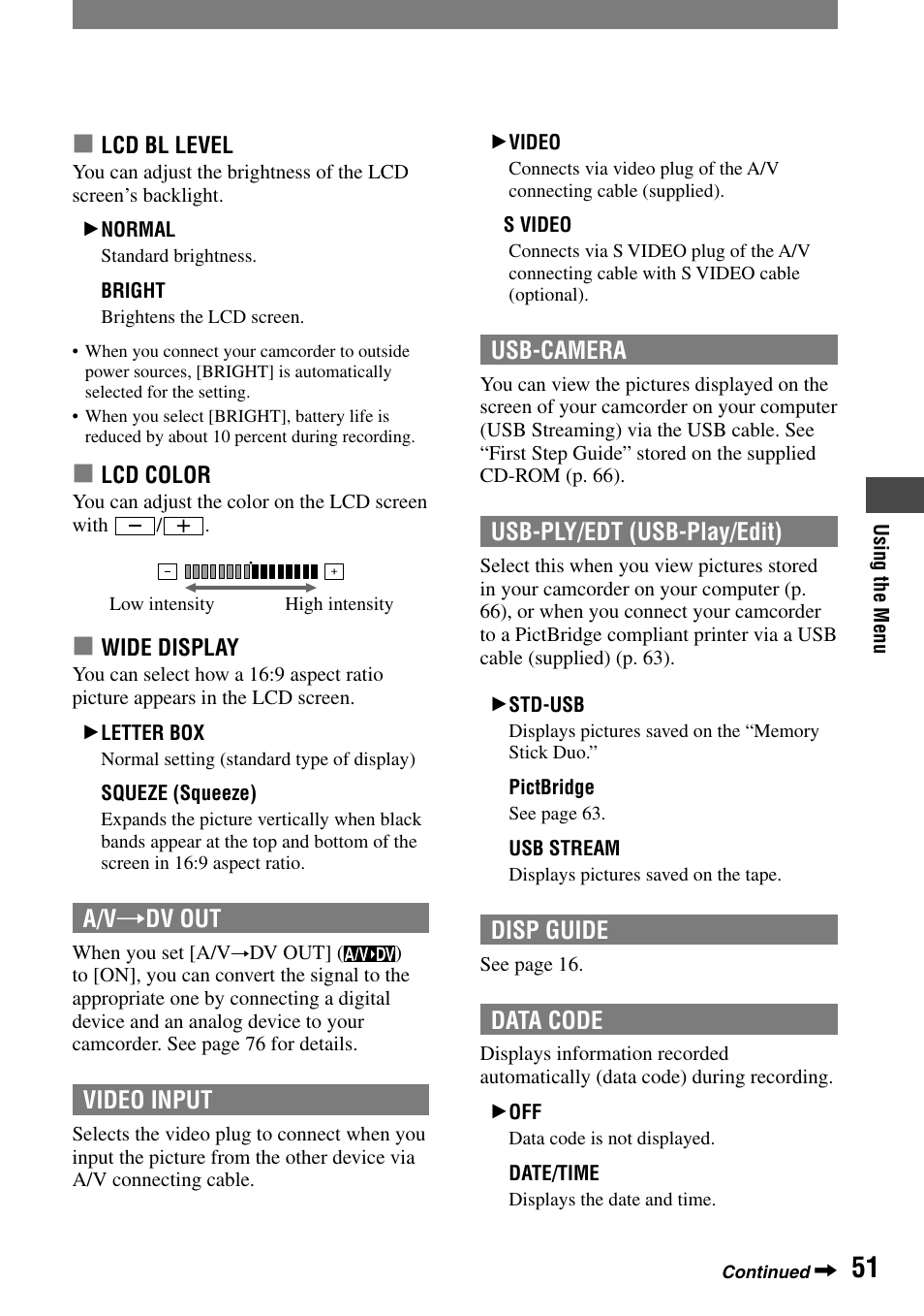 Sony DCR-PC55 User Manual | Page 51 / 115