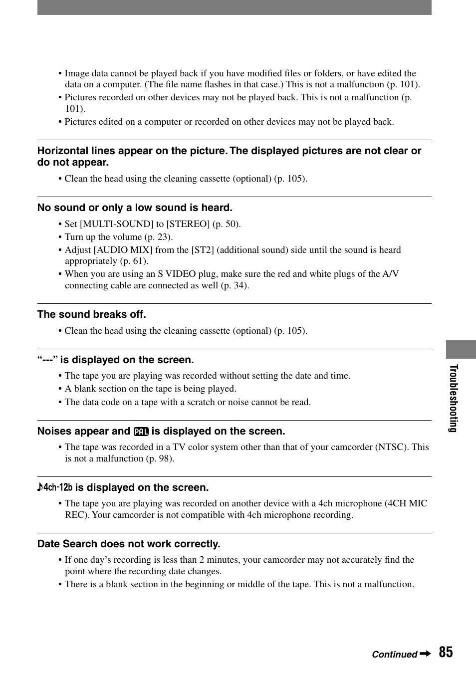 Sony DCR-PC55 User Manual | Page 85 / 115