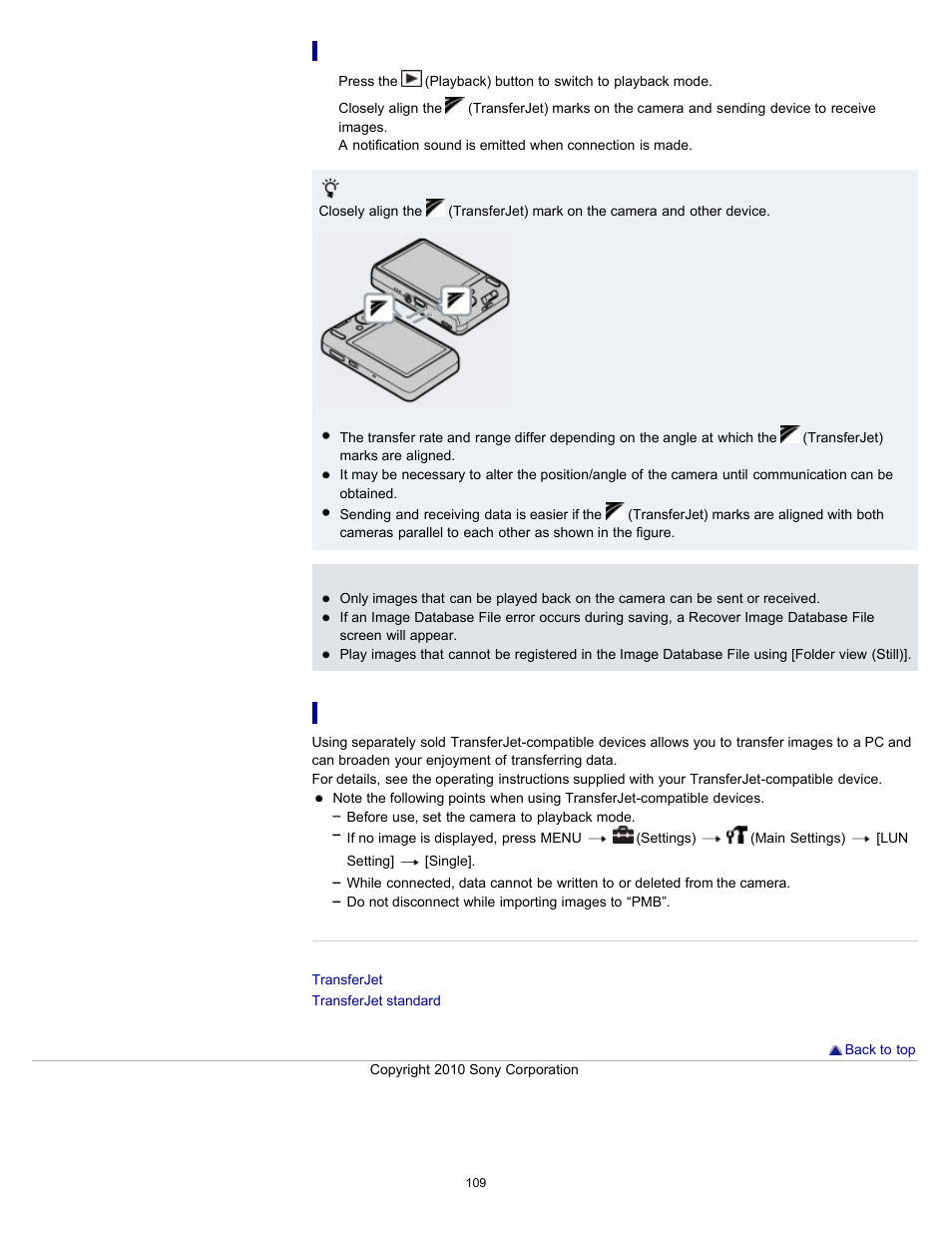 Sony DSC-W570 User Manual | Page 109 / 212