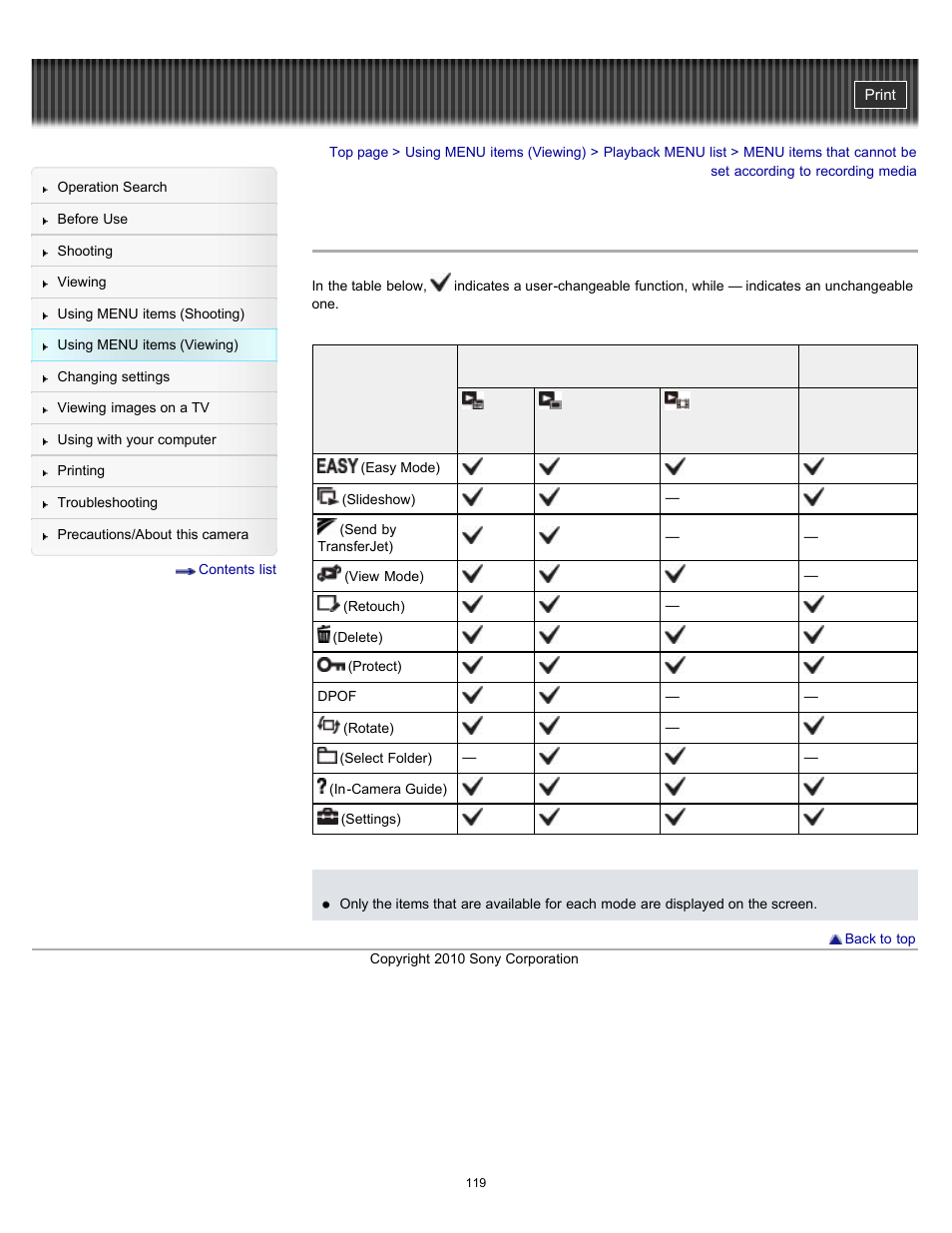 Sony DSC-W570 User Manual | Page 119 / 212