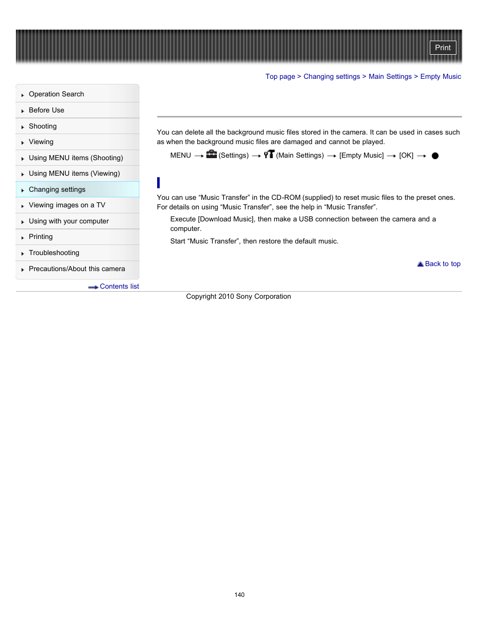 Empty music, Details | Sony DSC-W570 User Manual | Page 140 / 212