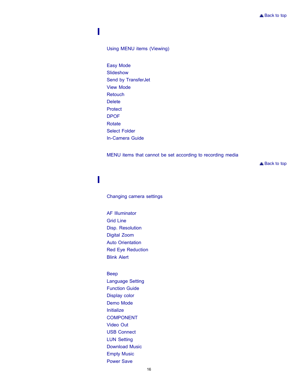 Sony DSC-W570 User Manual | Page 16 / 212