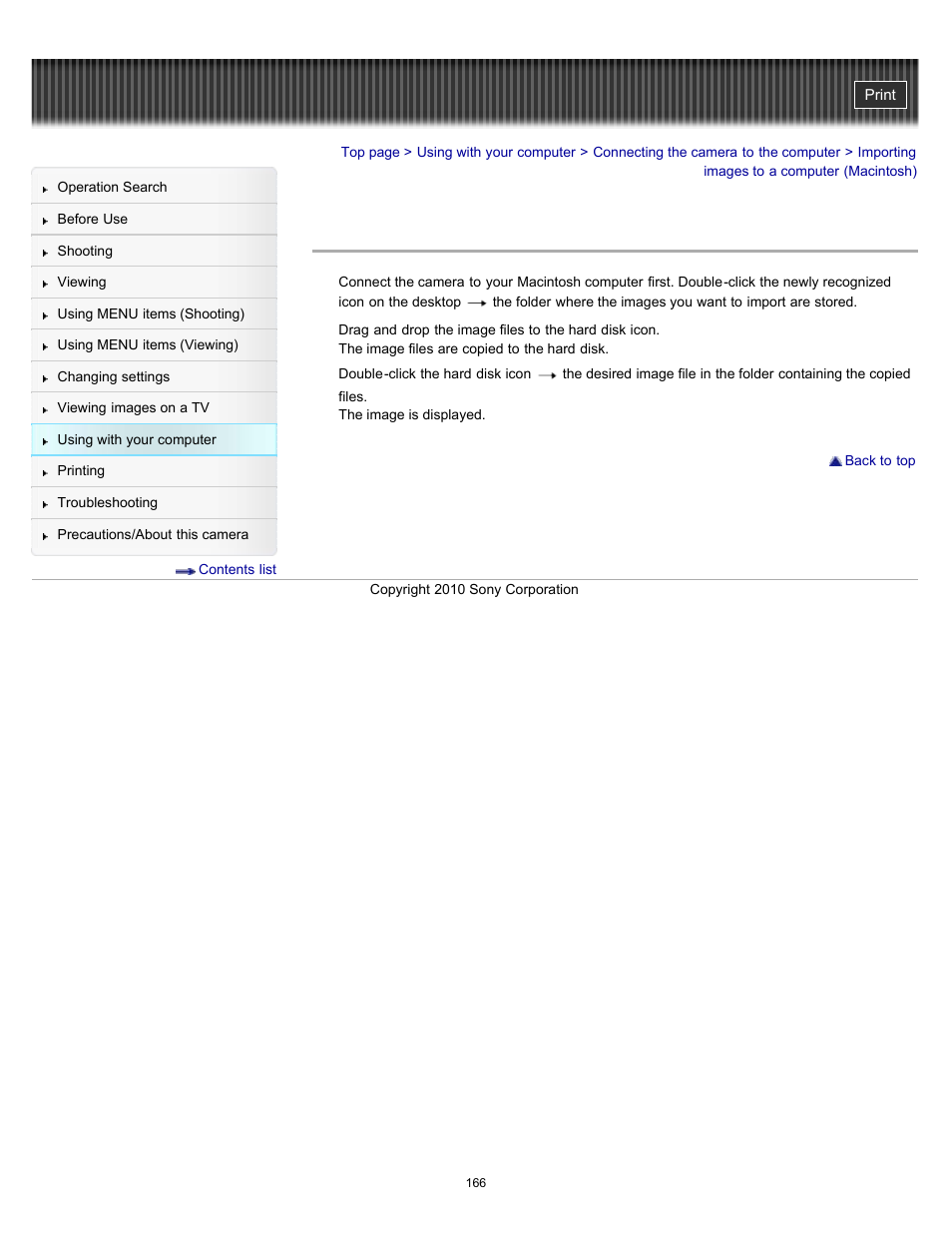 Importing images to a computer (macintosh), Details | Sony DSC-W570 User Manual | Page 166 / 212