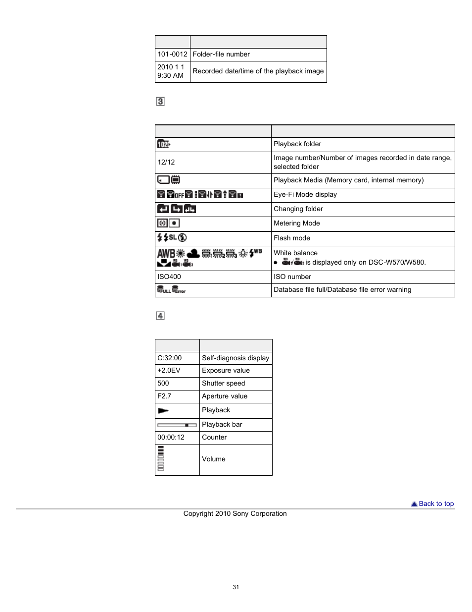 Sony DSC-W570 User Manual | Page 31 / 212