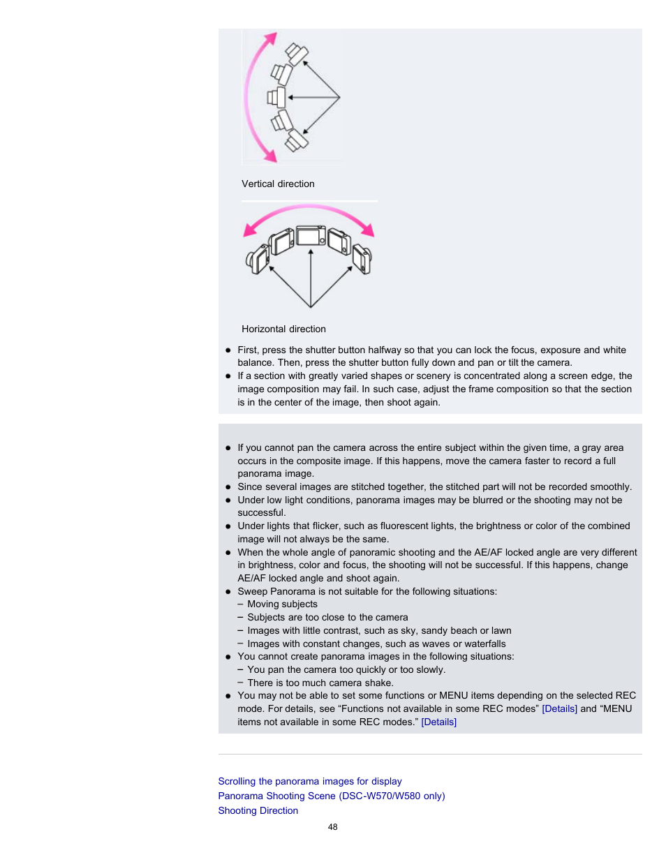 Sony DSC-W570 User Manual | Page 48 / 212