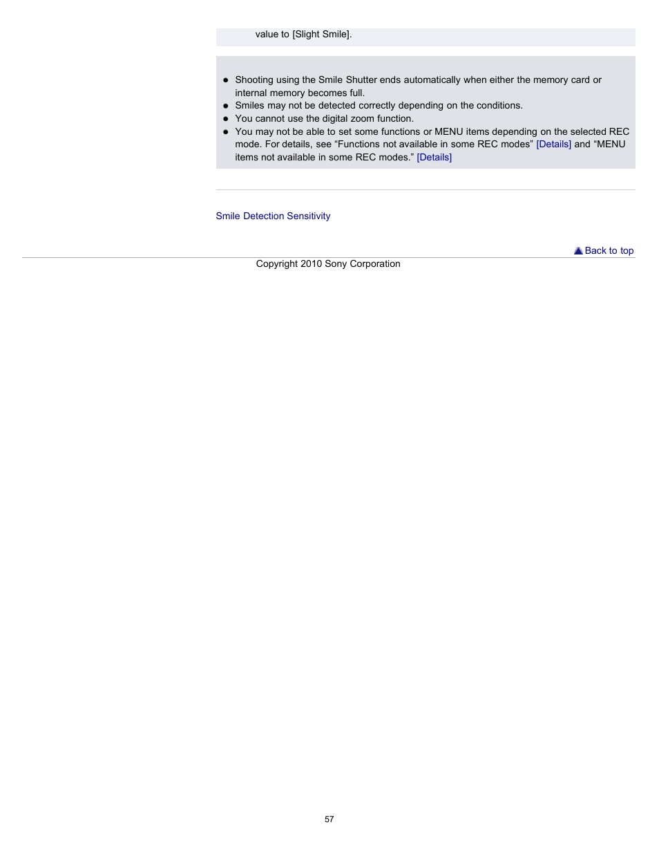 Sony DSC-W570 User Manual | Page 57 / 212