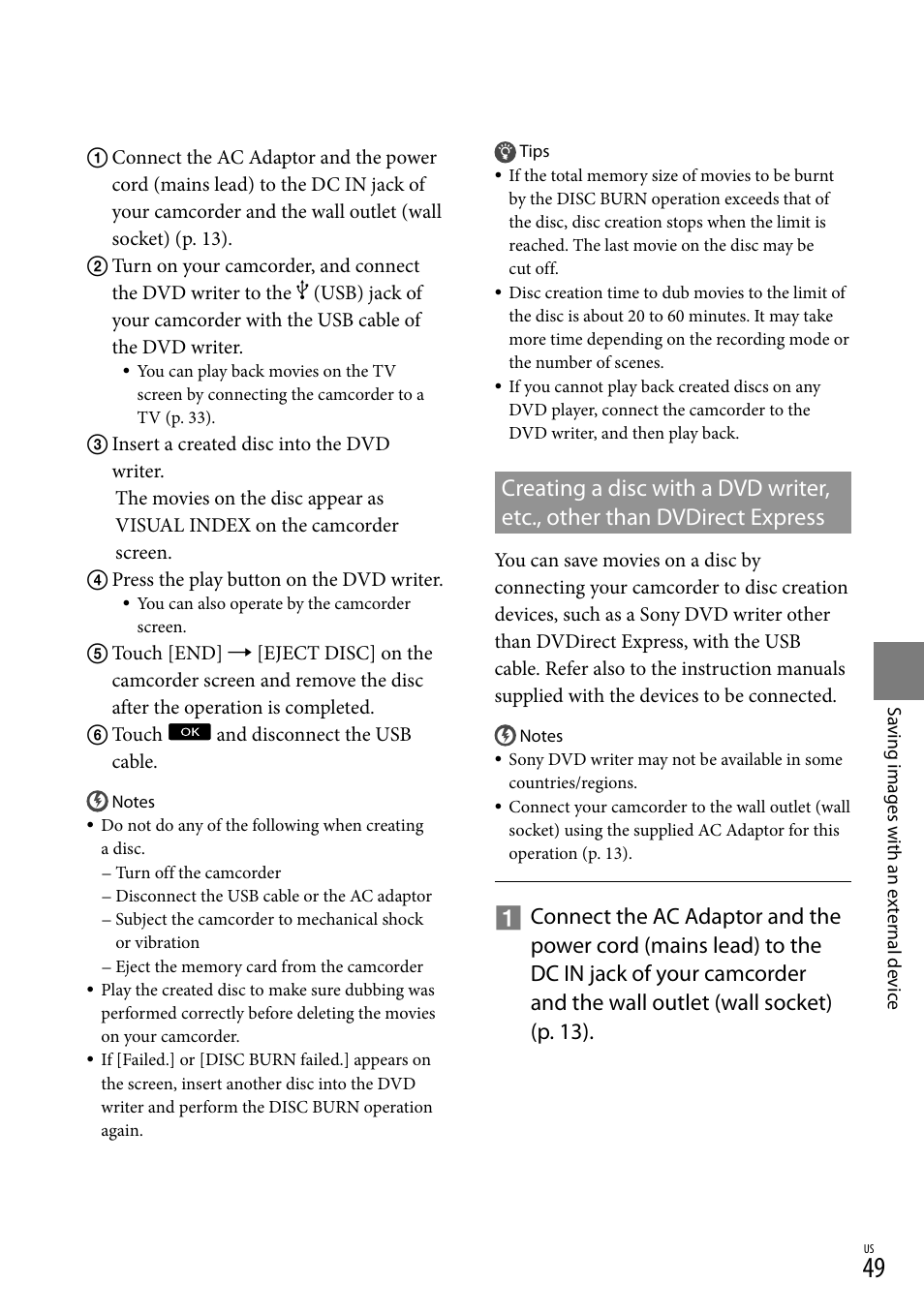 Sony DCR-SR88 User Manual | Page 49 / 98