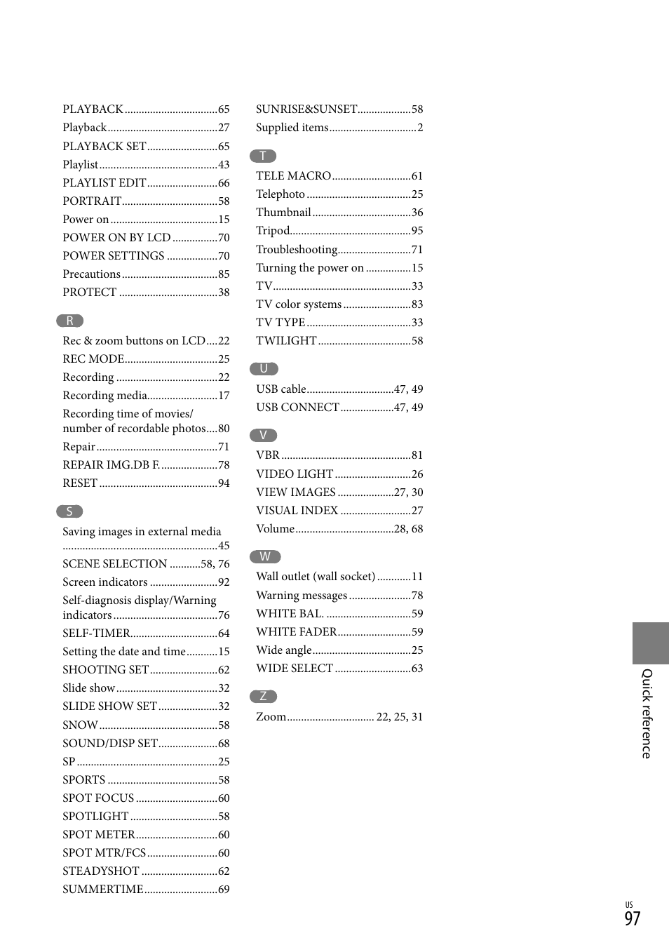 Sony DCR-SR88 User Manual | Page 97 / 98