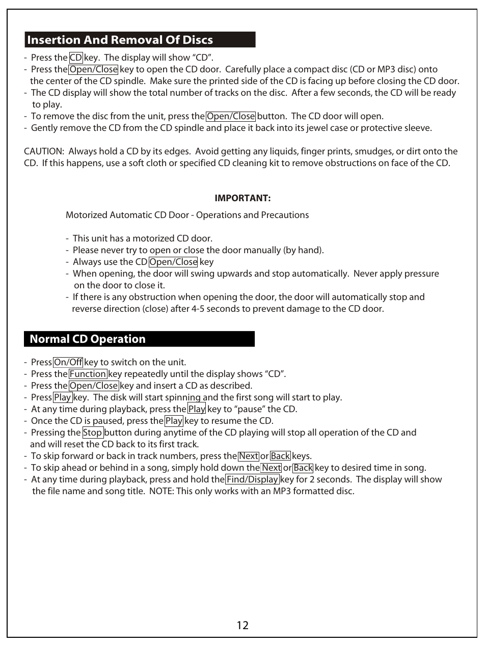 AUVI Technologies HI-FI VERTICAL CD/MP3 SHELF SYSTEM MSW1150 User Manual | Page 13 / 23