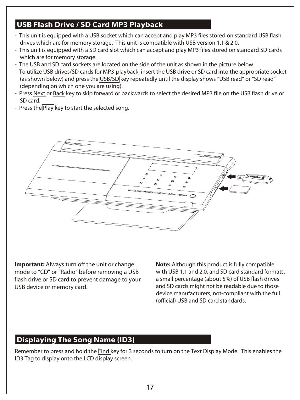 AUVI Technologies HI-FI VERTICAL CD/MP3 SHELF SYSTEM MSW1150 User Manual | Page 18 / 23