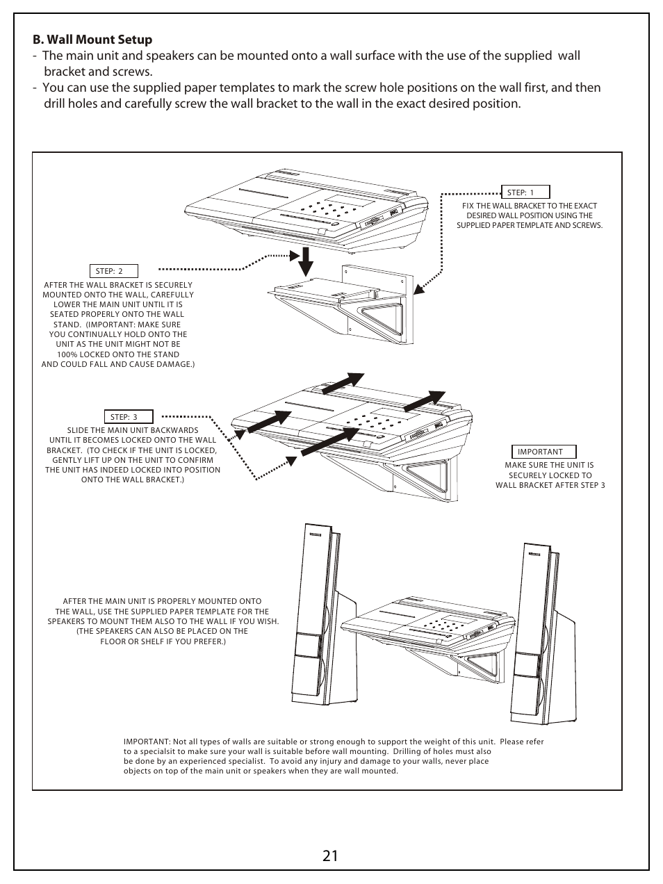 AUVI Technologies HI-FI VERTICAL CD/MP3 SHELF SYSTEM MSW1150 User Manual | Page 22 / 23
