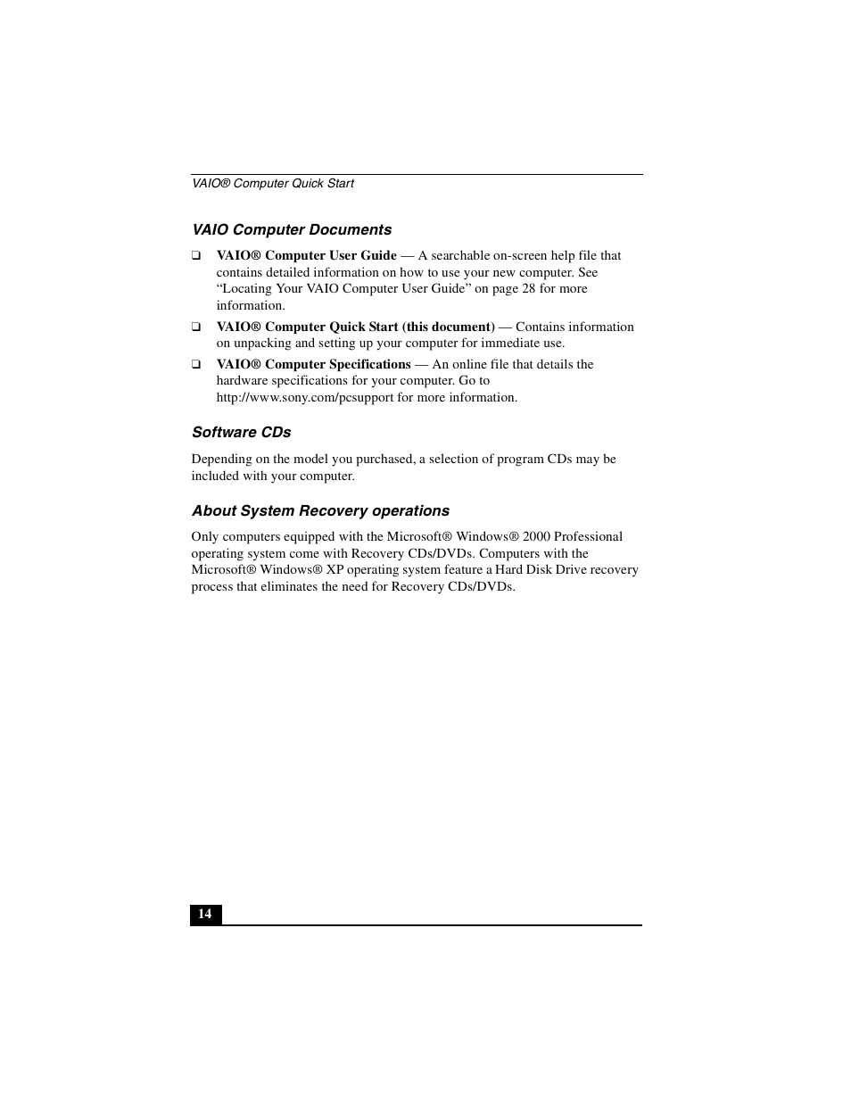 Sony PCG-GRT250 User Manual | Page 14 / 44