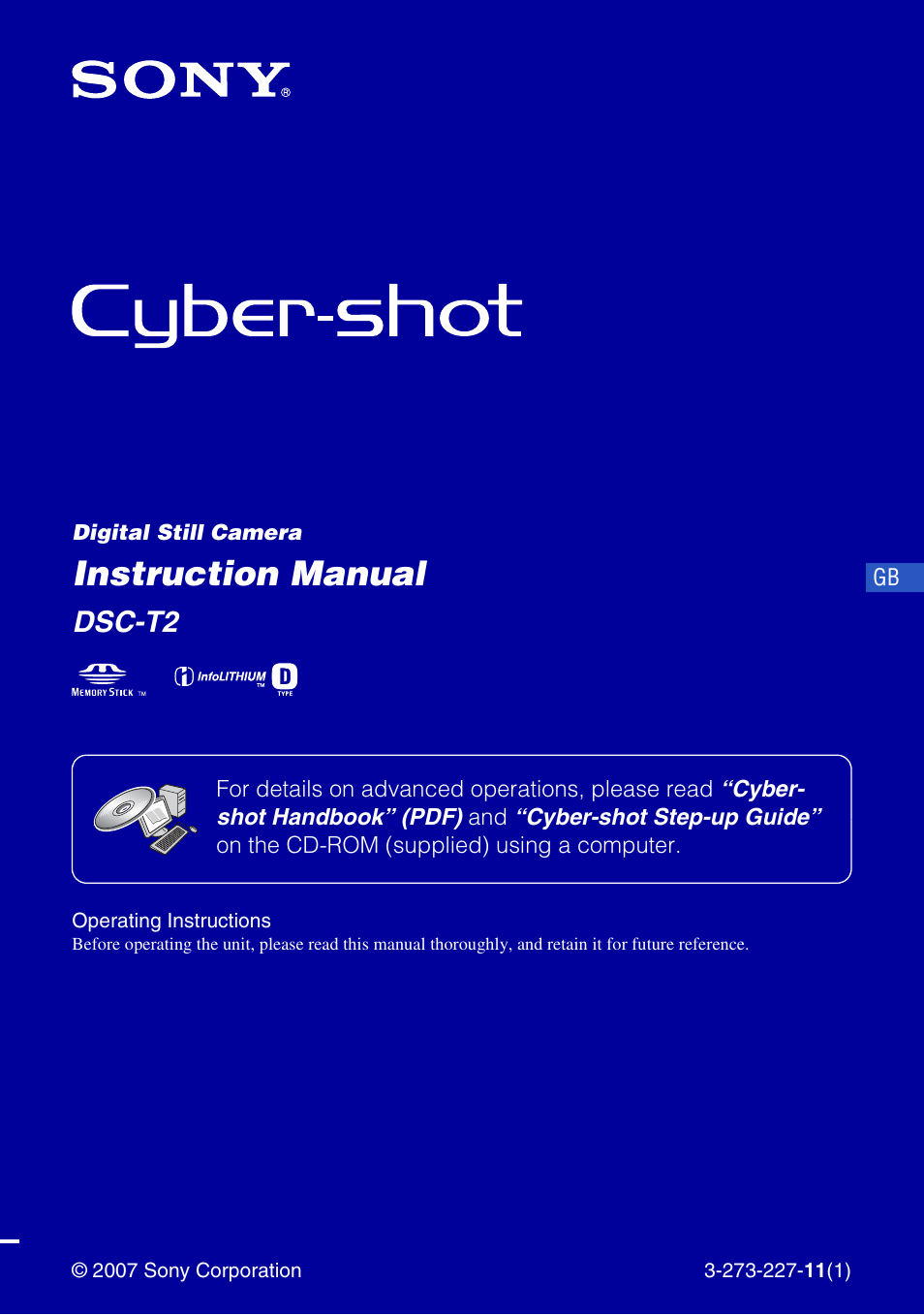 Sony DSC-T2 User Manual | 44 pages