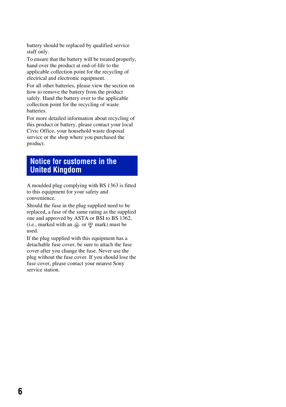Notice for customers in the united kingdom | Sony DSC-T2 User Manual | Page 6 / 44