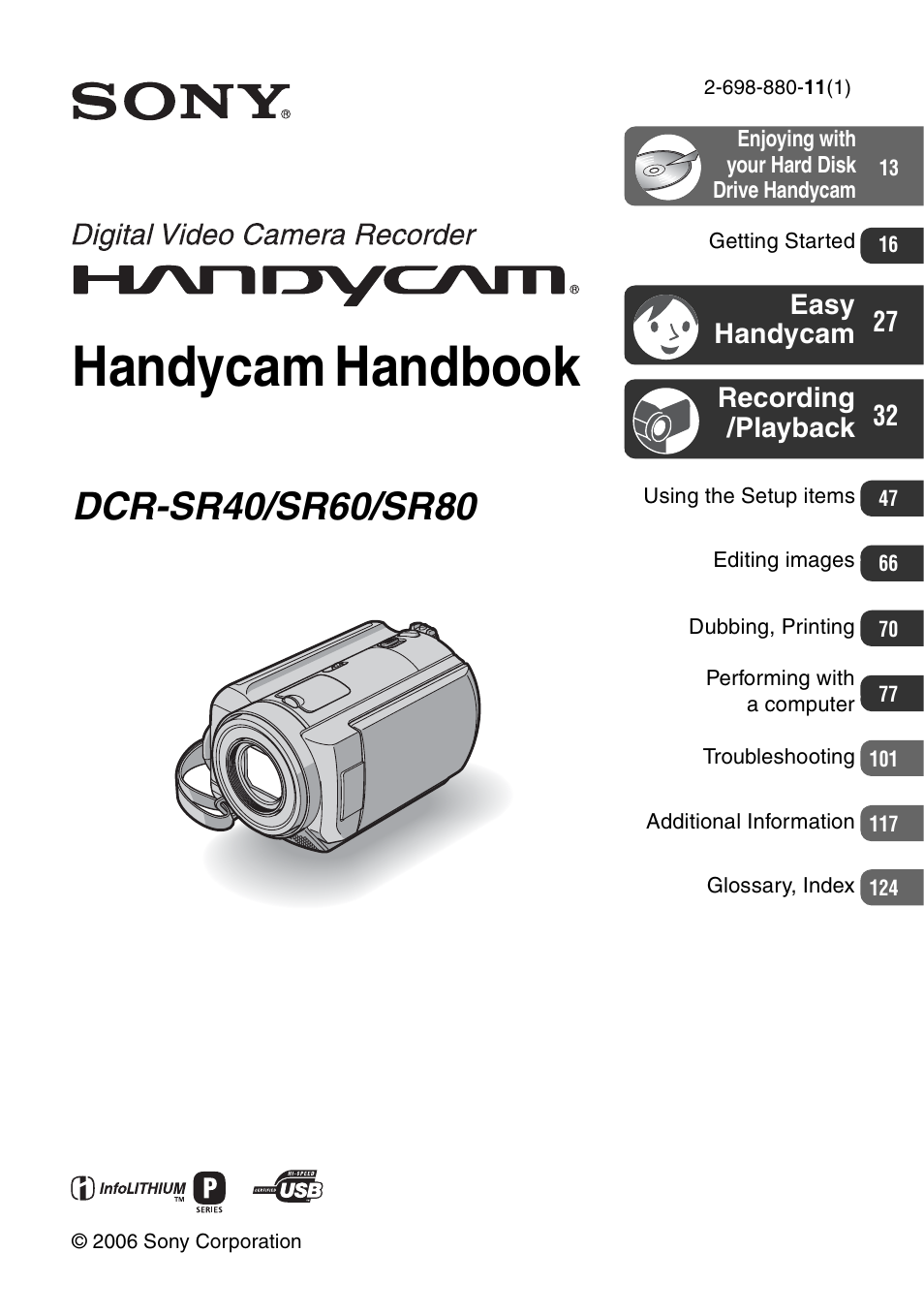 Sony DCR-SR40 User Manual | 132 pages